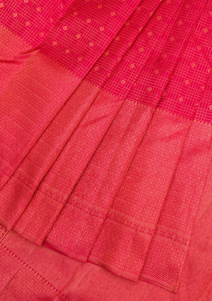 Red Gold Zariwork Pure Silk Saree