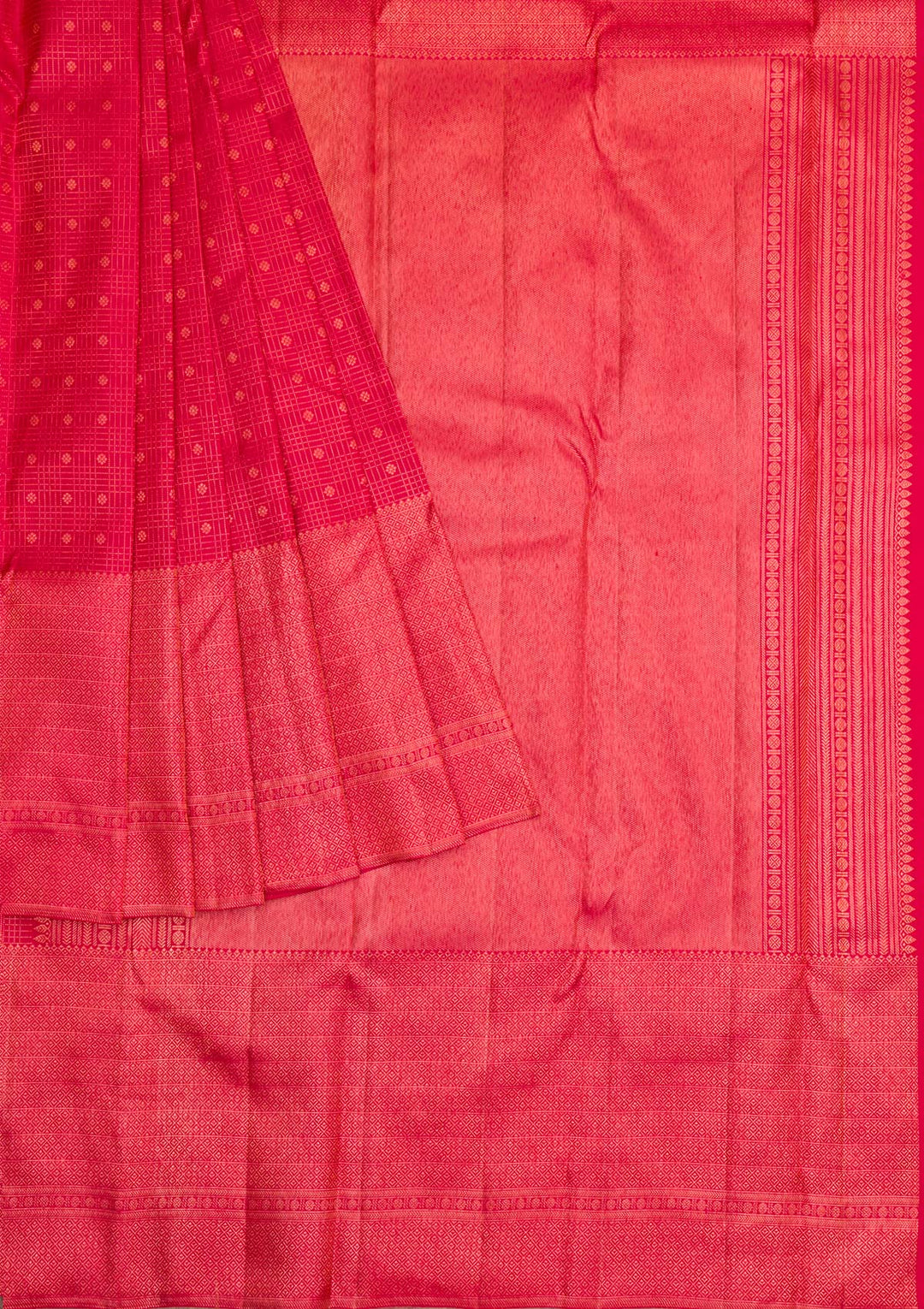 Red Gold Zariwork Pure Silk Saree