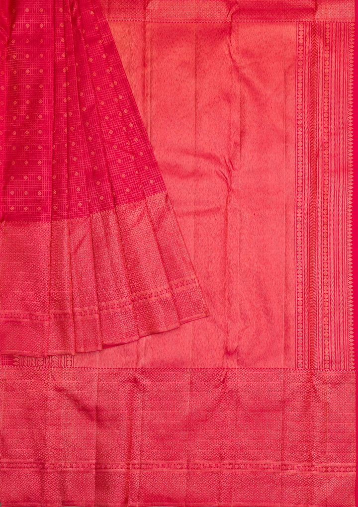 Red Gold Zariwork Pure Silk Saree