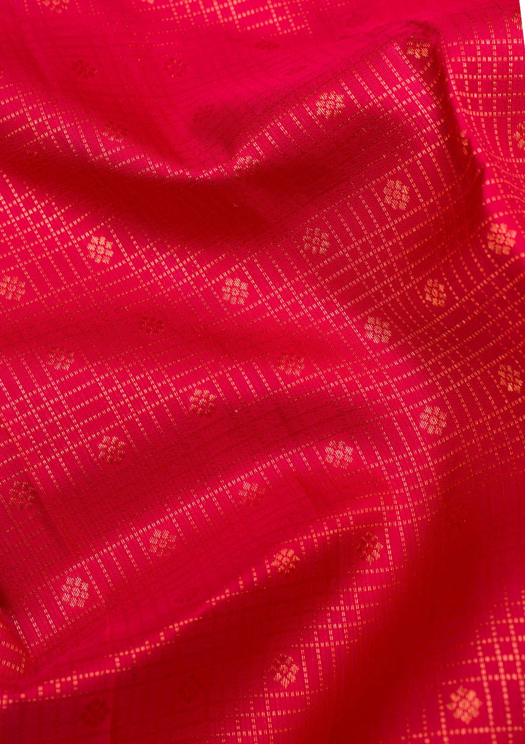 Red Gold Zariwork Pure Silk Saree