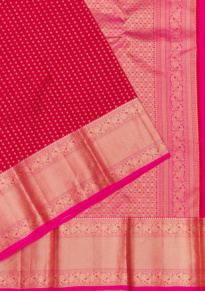 Red Zariwork Pure Silk Saree