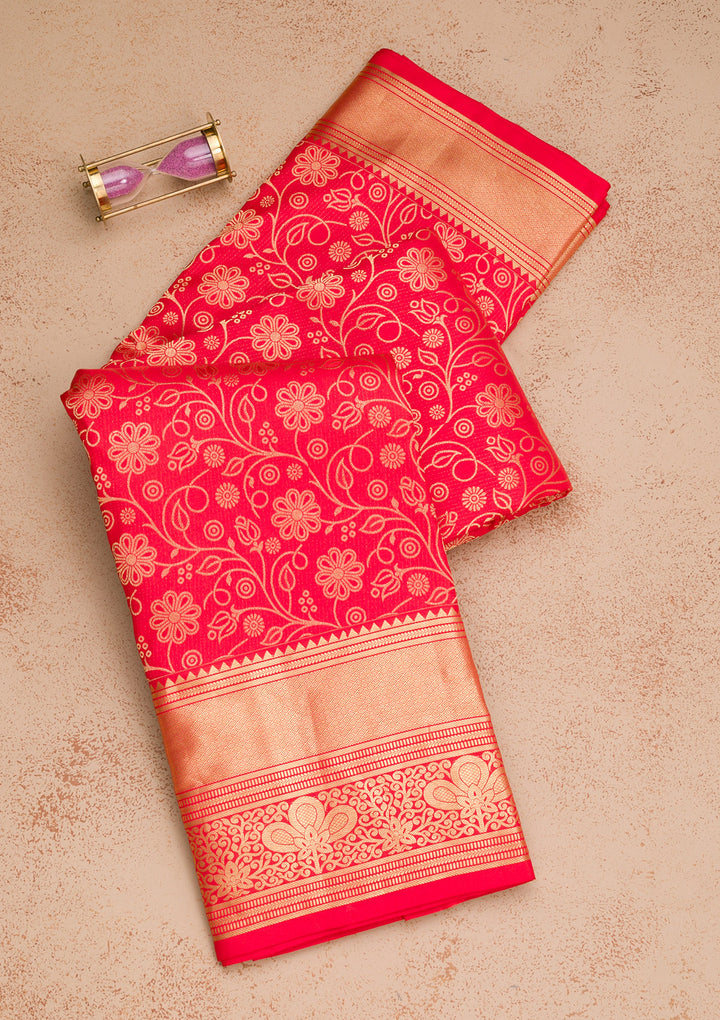 Red Zariwork Banarasi Pure Silk Saree