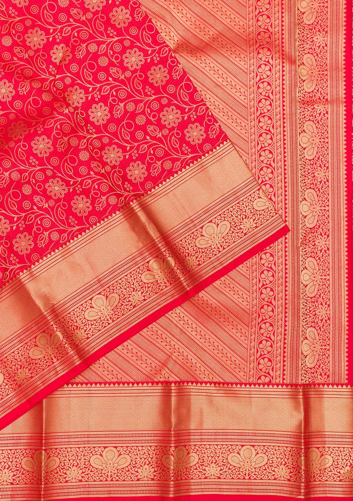 Red Zariwork Banarasi Pure Silk Saree