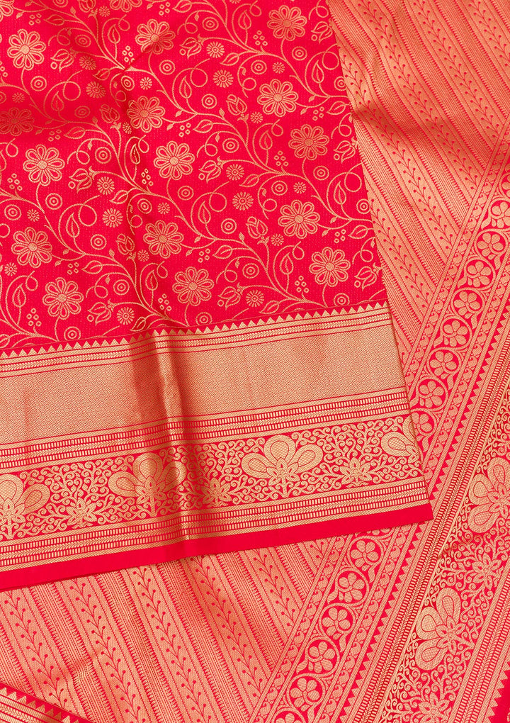 Red Zariwork Banarasi Pure Silk Saree