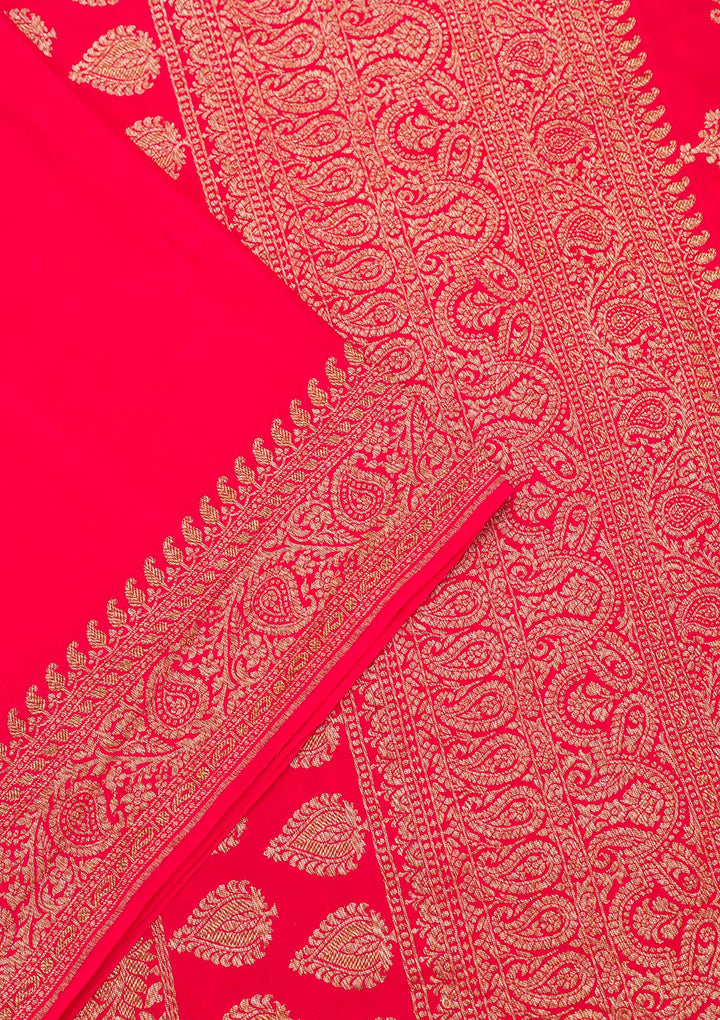 Red Zariwork Pure Silk Saree