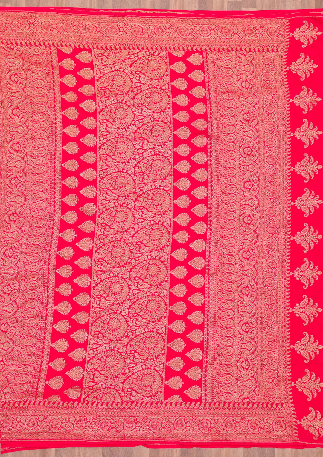 Red Zariwork Pure Silk Saree