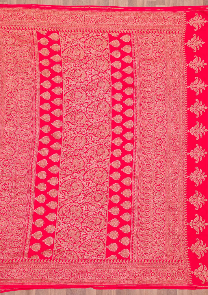 Red Zariwork Pure Silk Saree