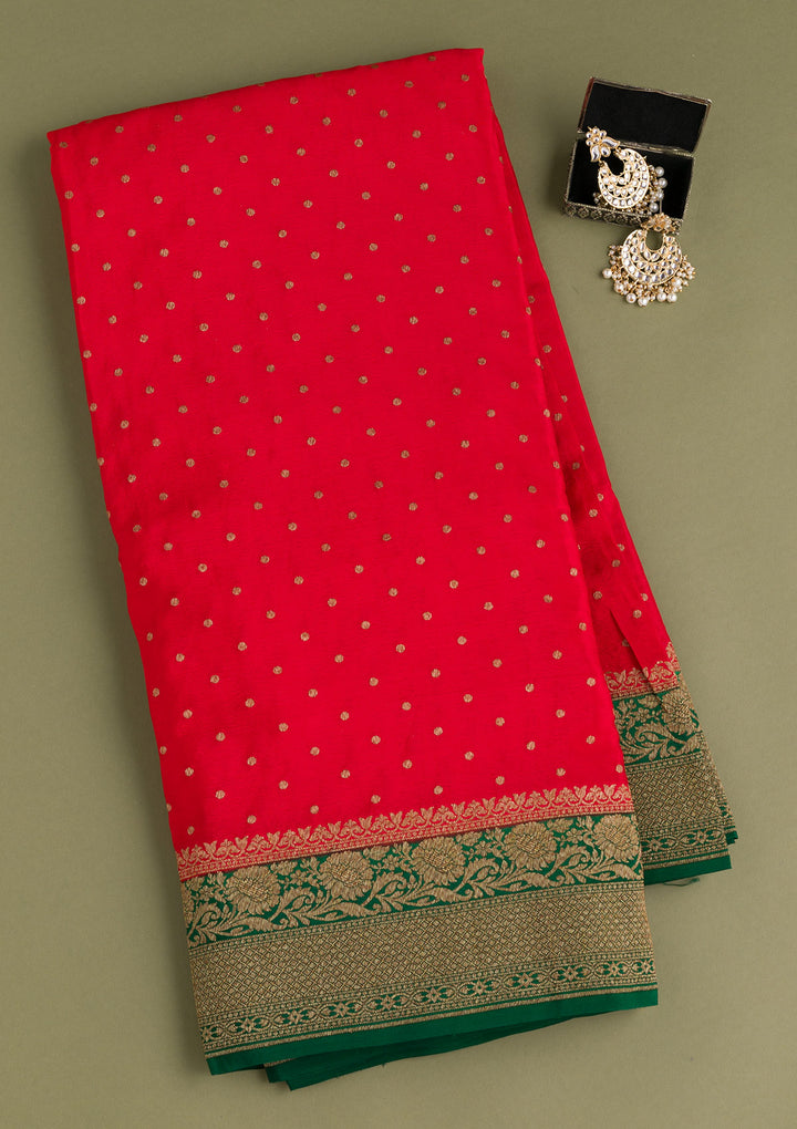 Red Zariwork Pure Silk Saree