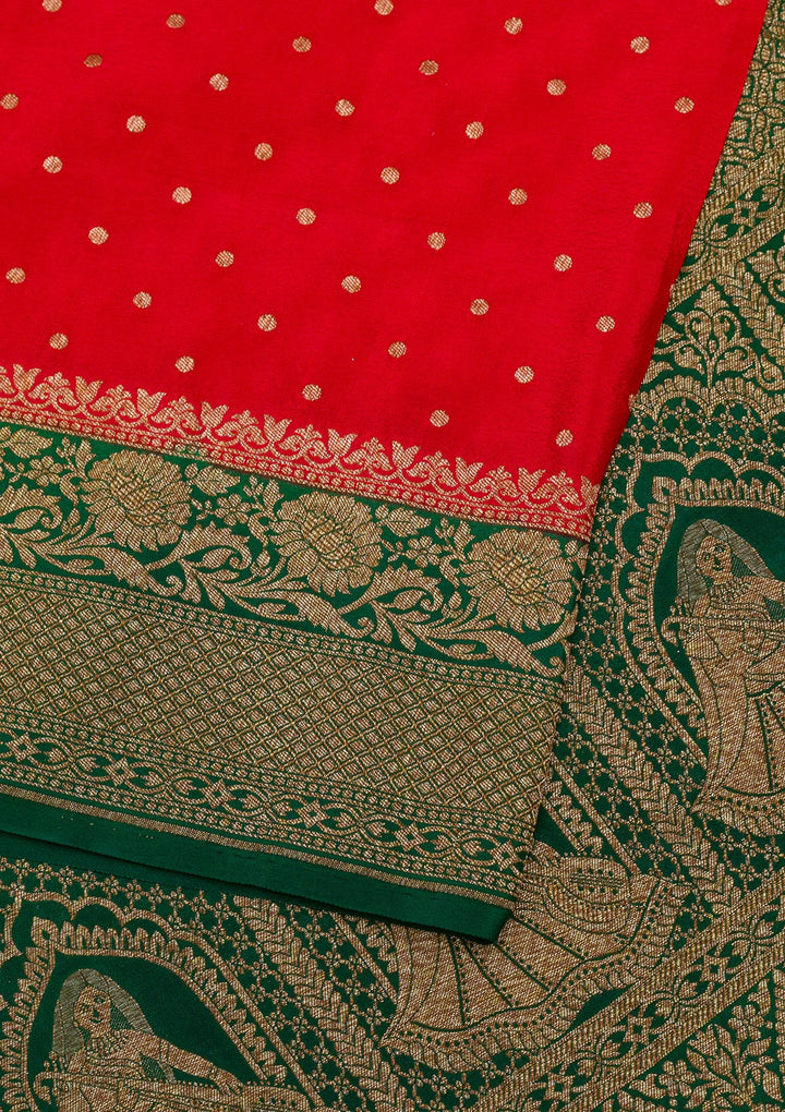 Red Zariwork Pure Silk Saree