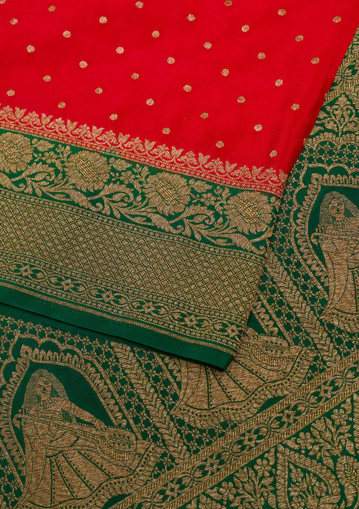 Red Zariwork Pure Silk Saree