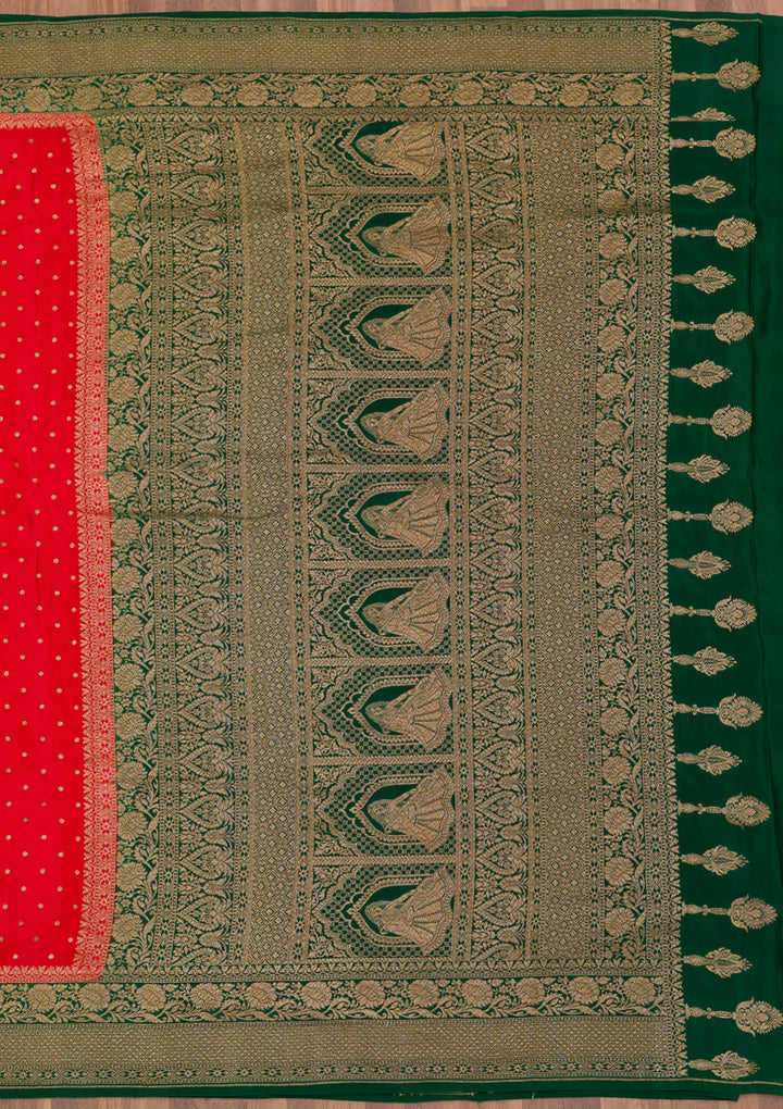 Red Zariwork Pure Silk Saree