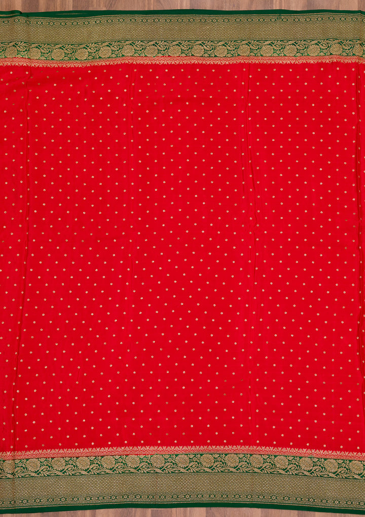 Red Zariwork Pure Silk Saree