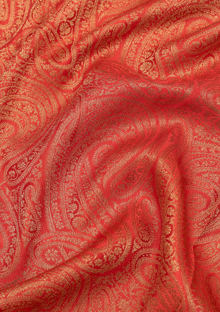 Red Zariwork Pure Silk Saree