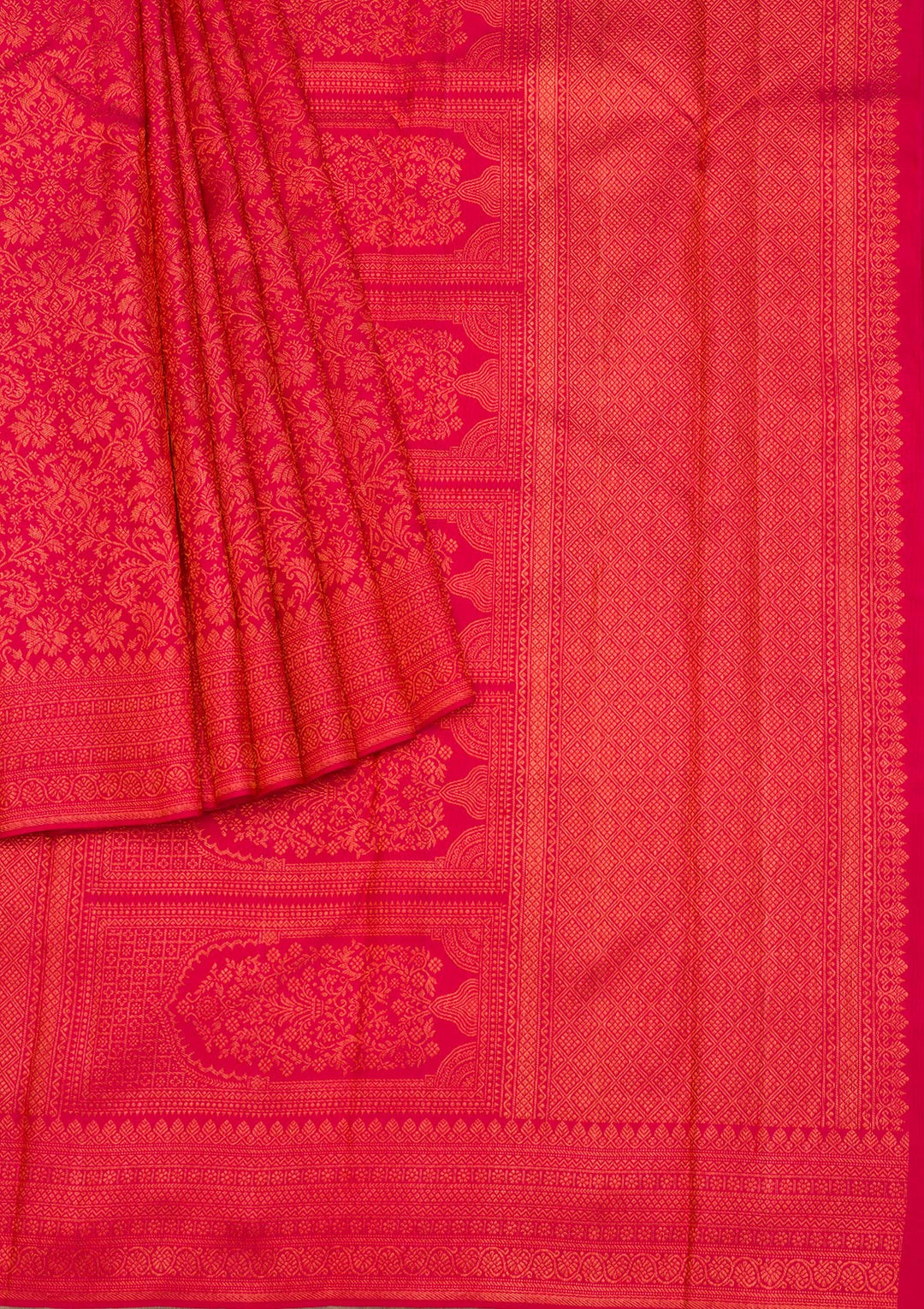 Red Zariwork Pure Silk Saree