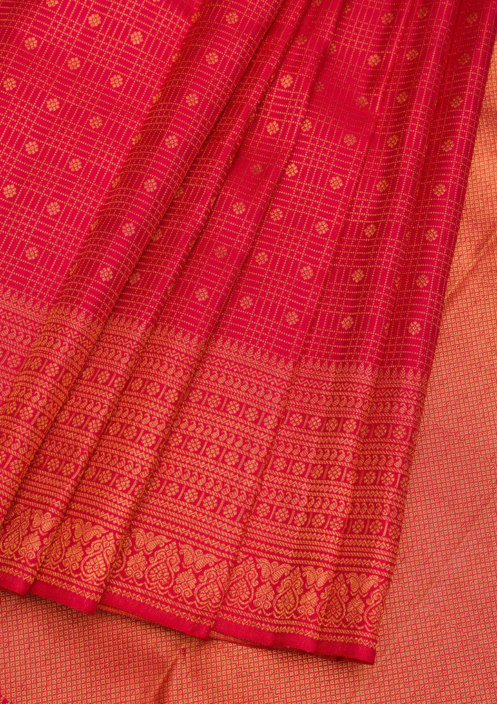 Red Zariwork Pure Silk Saree
