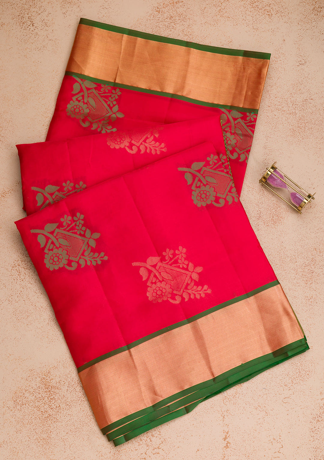 Red Zariwork Pure Silk Saree
