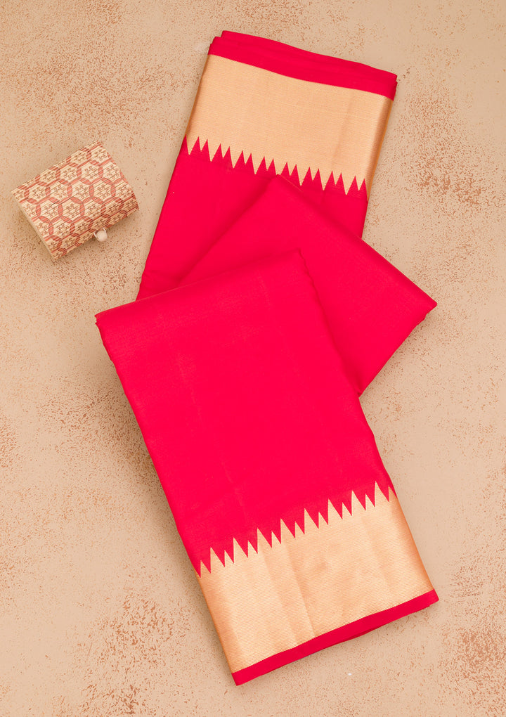 Red Zariwork Pure Silk Saree