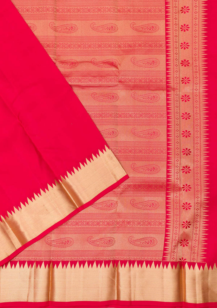 Red Zariwork Pure Silk Saree