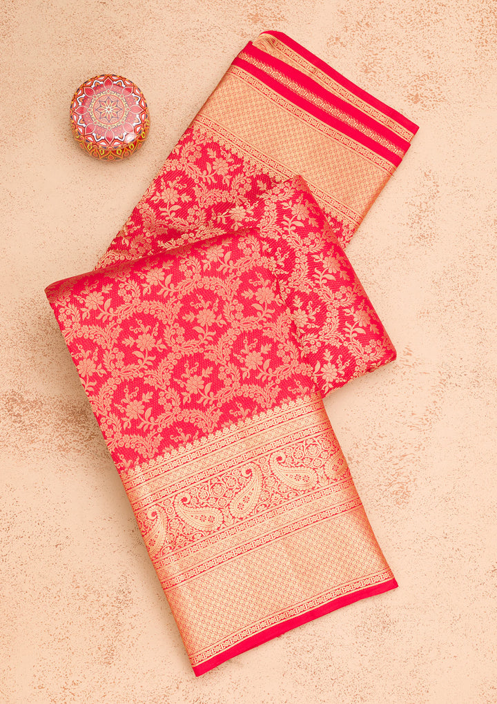 Red Zariwork Pure Silk Saree