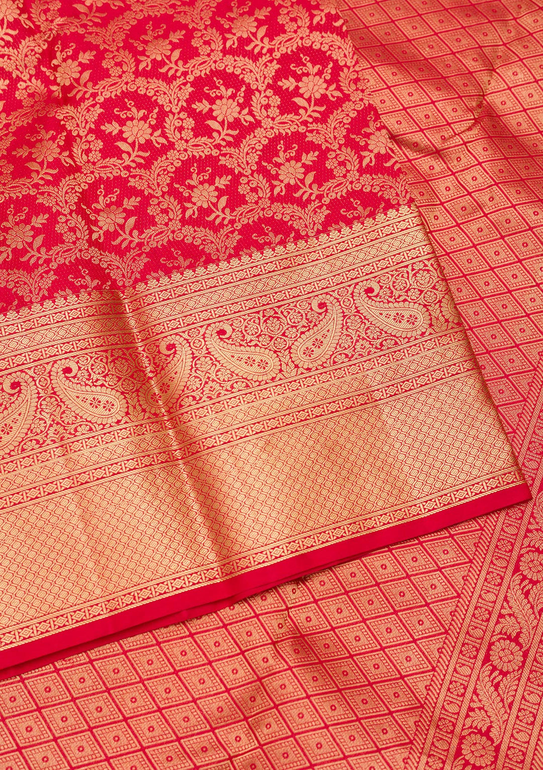 Red Zariwork Pure Silk Saree
