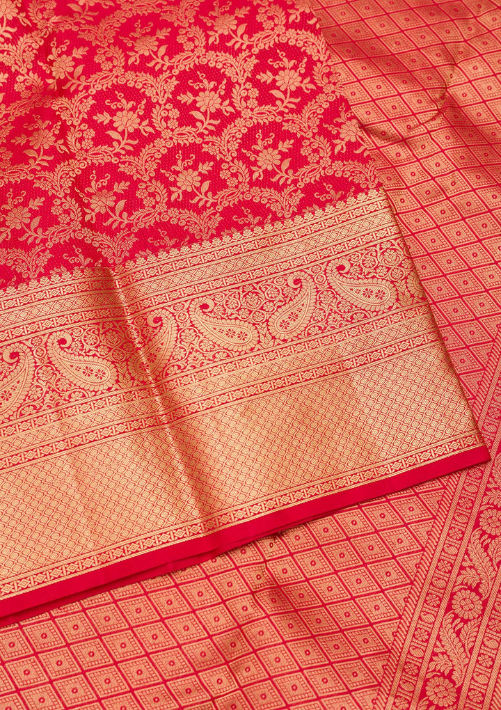 Red Zariwork Pure Silk Saree