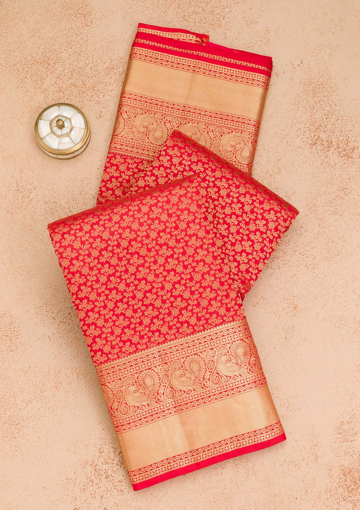 Red Zariwork Banarasi Pure Silk Saree