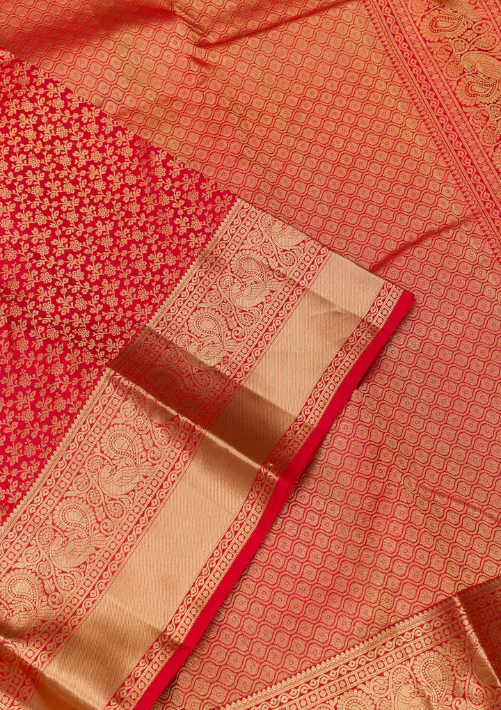 Red Zariwork Banarasi Pure Silk Saree
