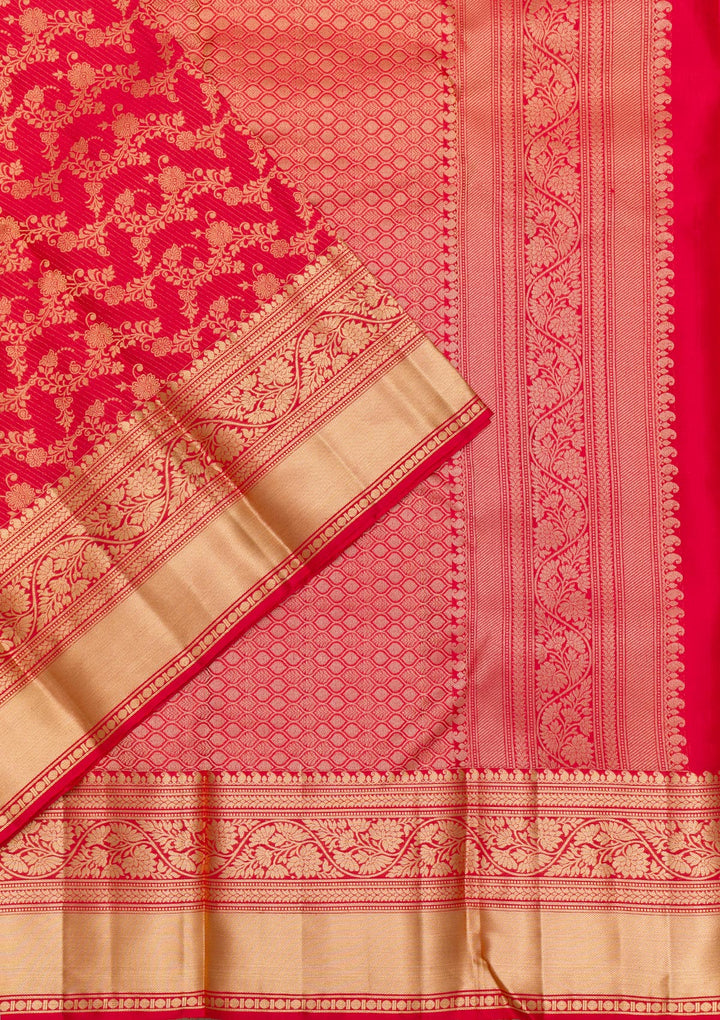 Red Zariwork Pure Silk Saree