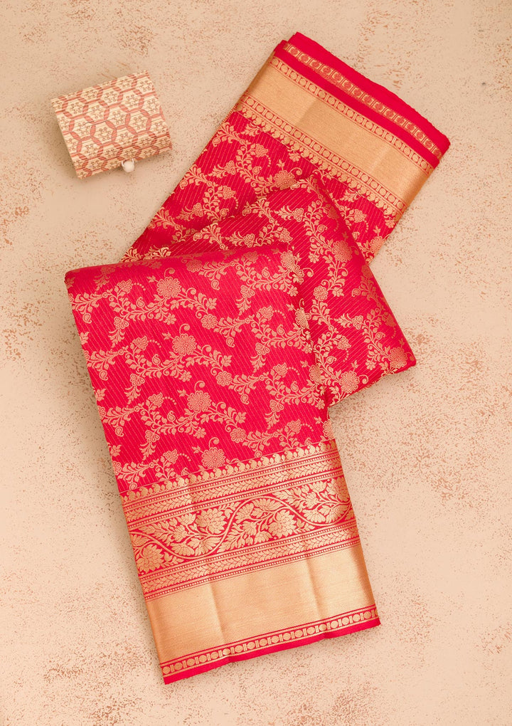 Red Zariwork Pure Silk Saree