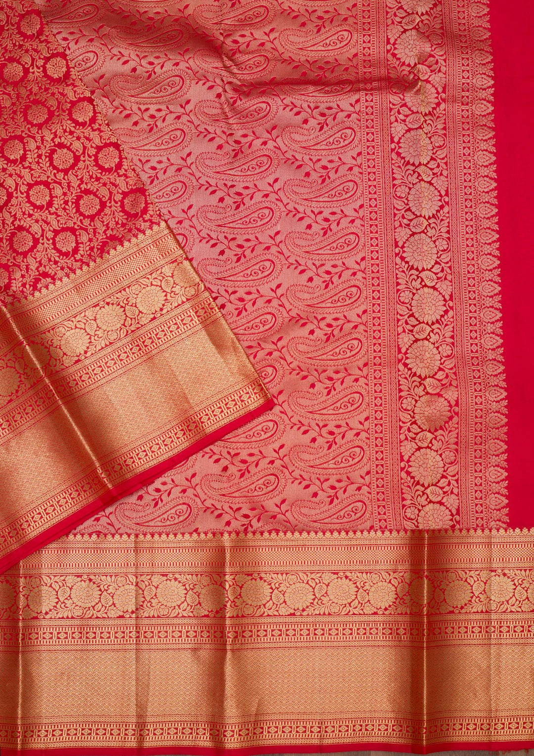Red Zariwork Banarasi Pure Silk Saree