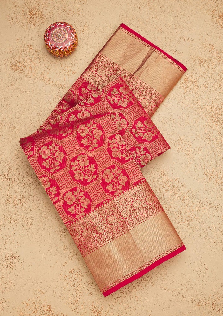 Red Zariwork Pure Silk Saree