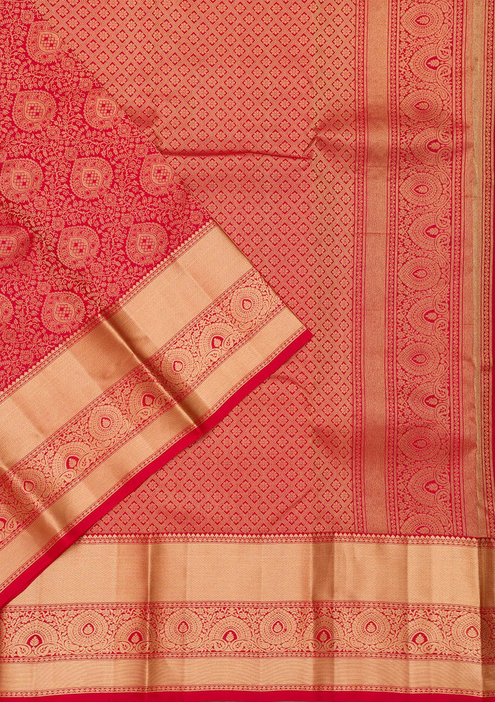 Red Zariwork Pure Silk Saree