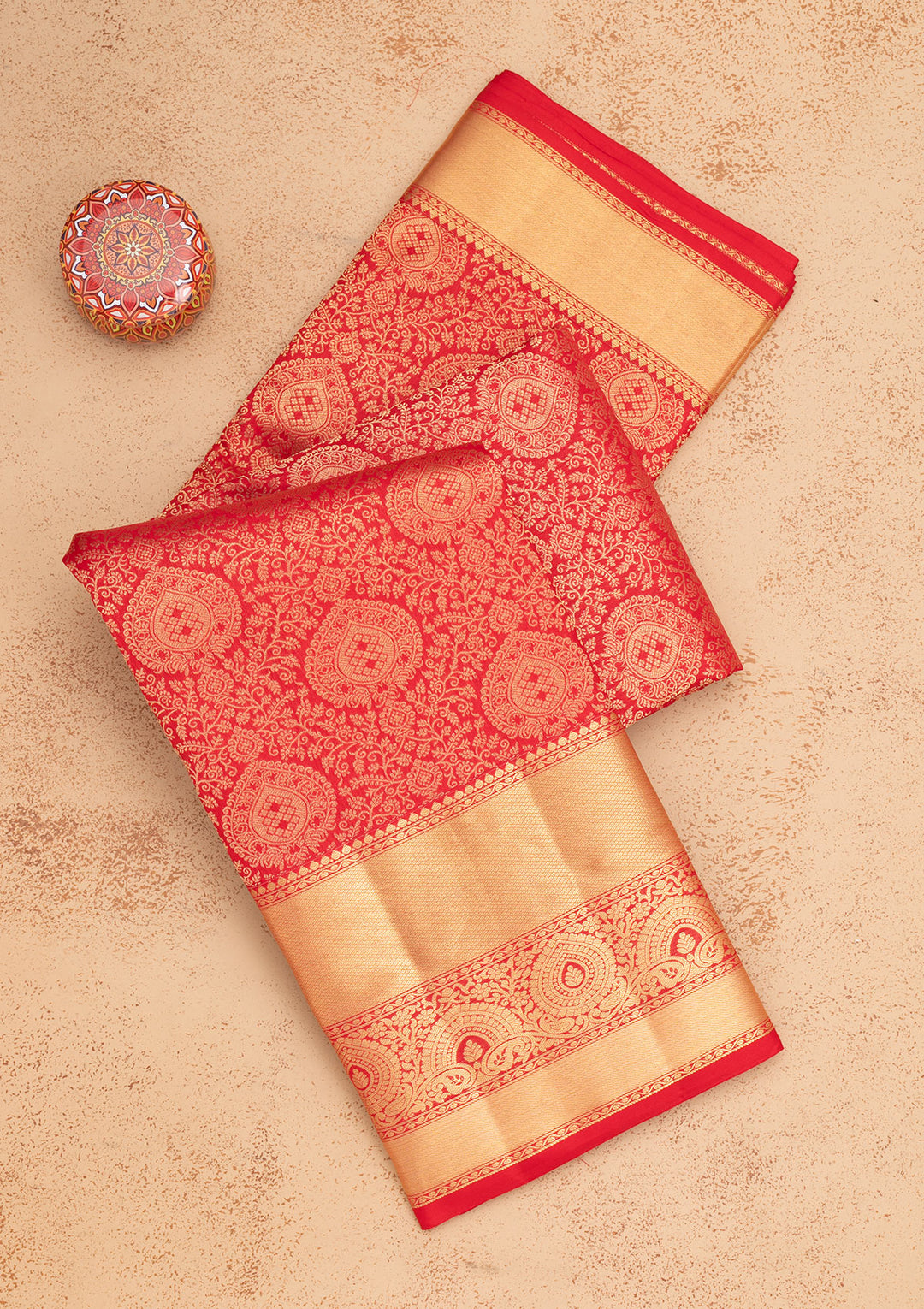 Red Zariwork Pure Silk Saree