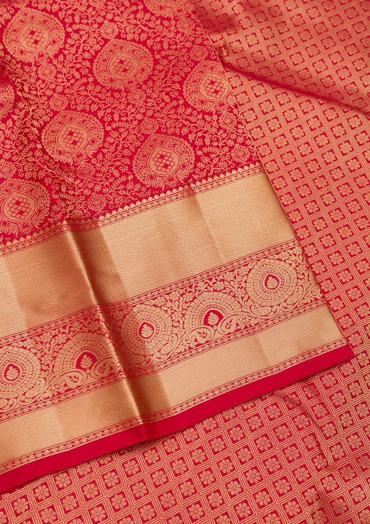 Red Zariwork Pure Silk Saree