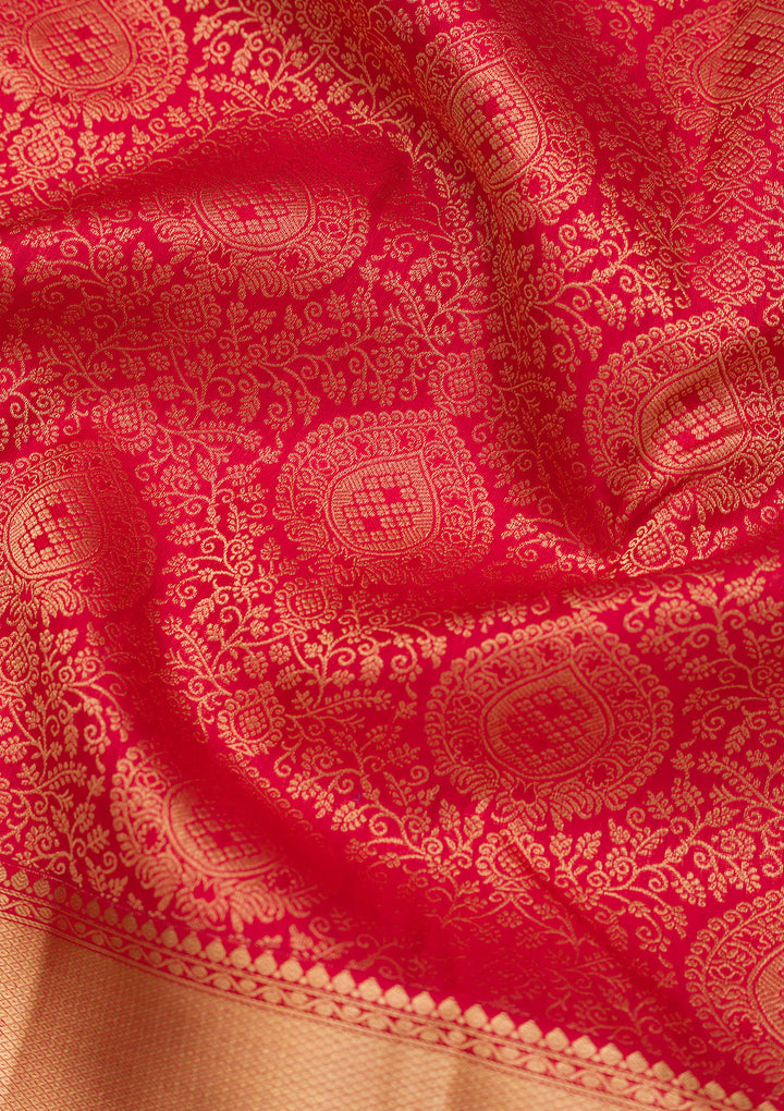 Red Zariwork Pure Silk Saree
