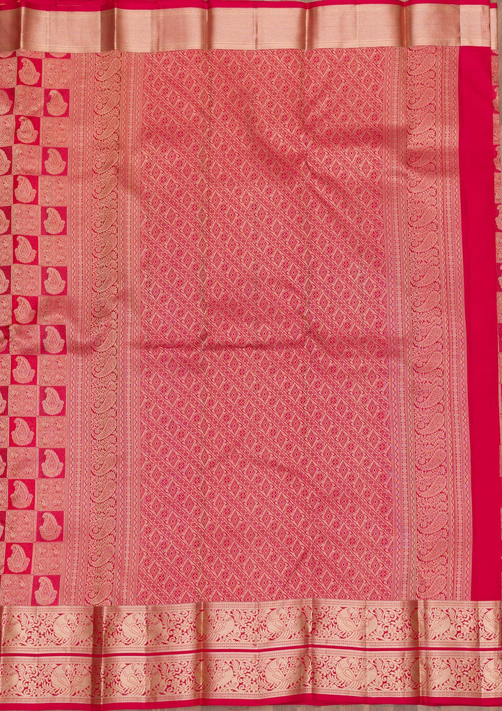 Red Zariwork Kanjivaram Pure Silk Saree