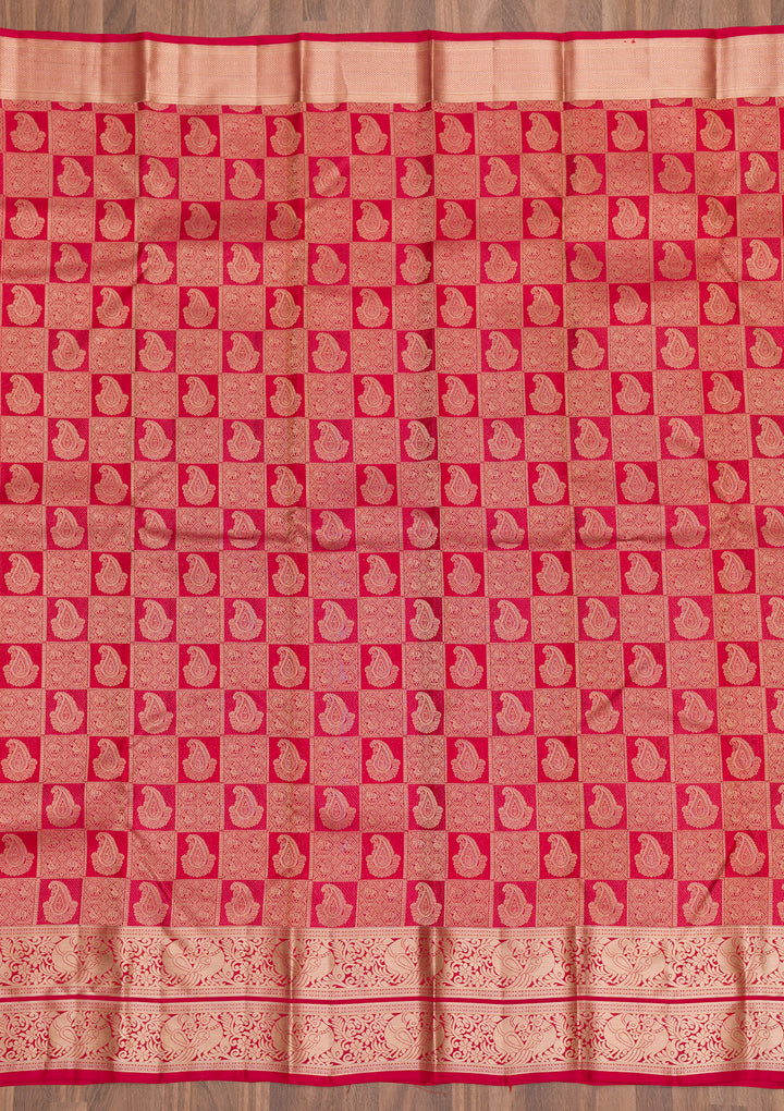 Red Zariwork Kanjivaram Pure Silk Saree