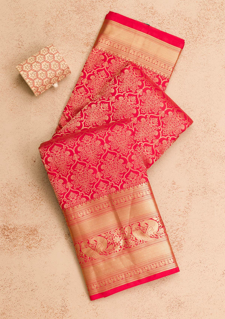 Red Zariwork Banarasi Pure Silk Saree