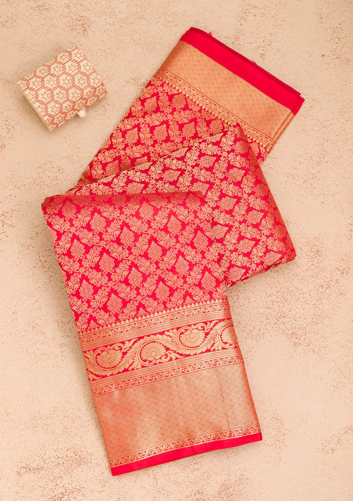 Red Zariwork Banarasi Pure Silk Saree