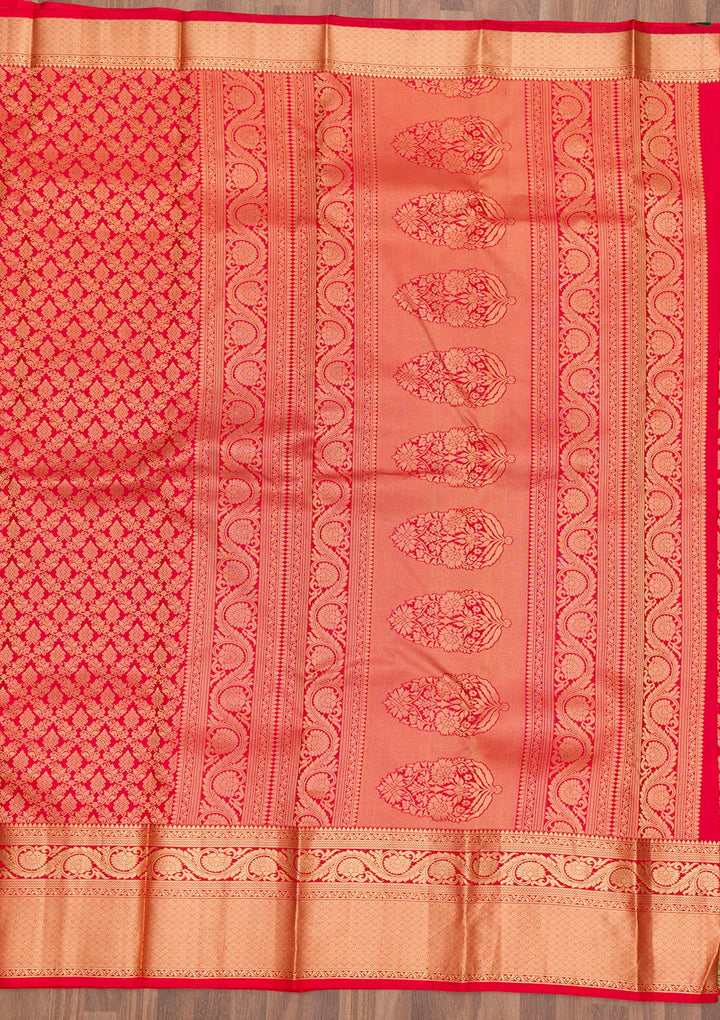 Red Zariwork Banarasi Pure Silk Saree