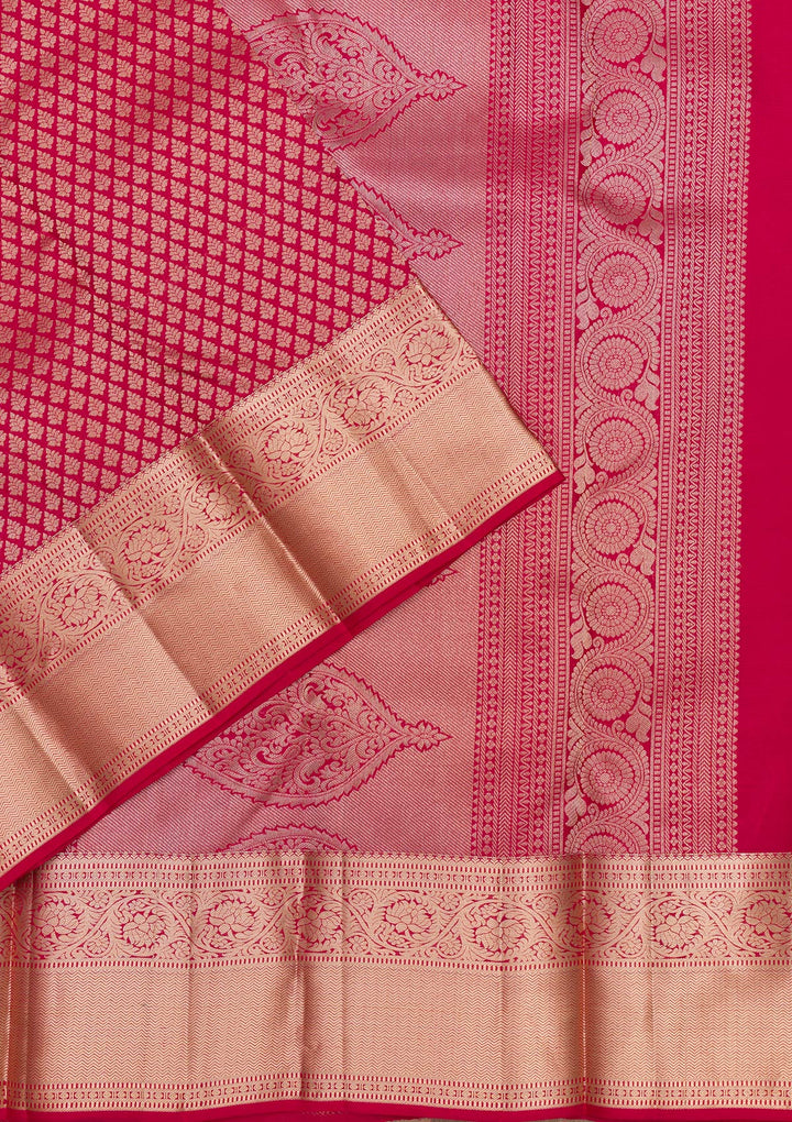 Red Zariwork Pure Silk Saree