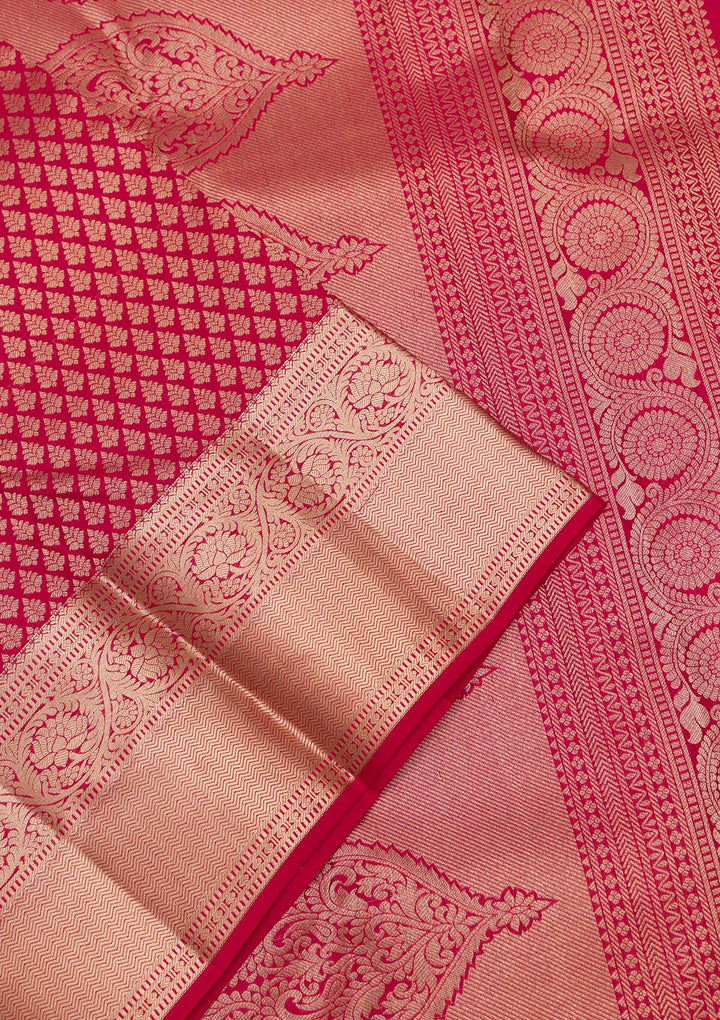 Red Zariwork Pure Silk Saree