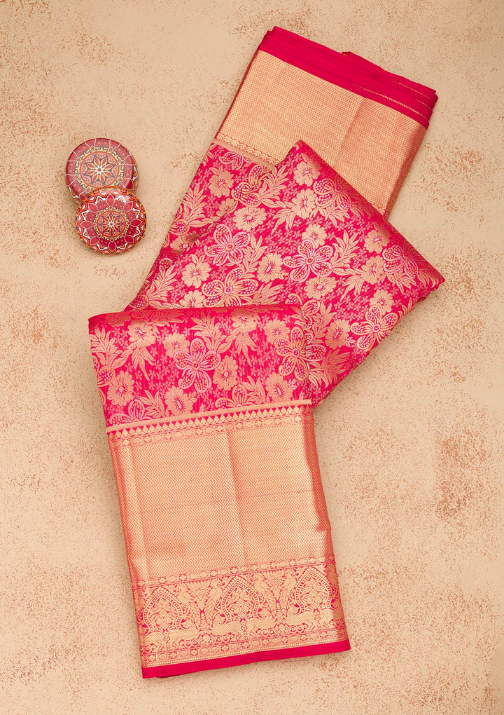 Red Zariwork Pure Silk Saree