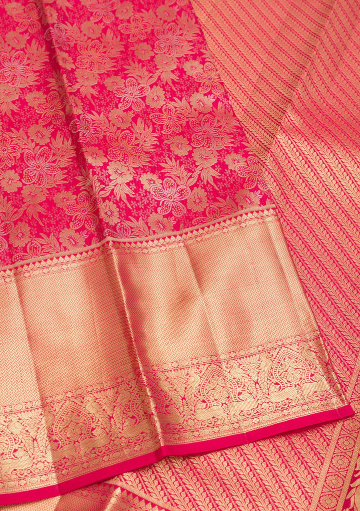 Red Zariwork Pure Silk Saree