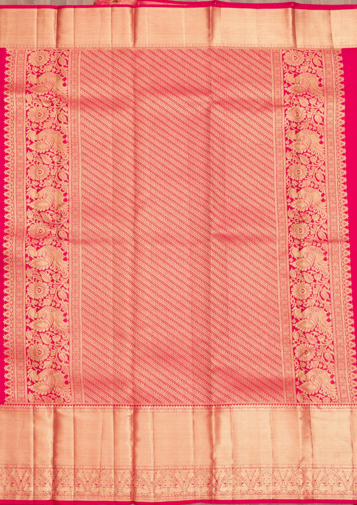 Red Zariwork Pure Silk Saree