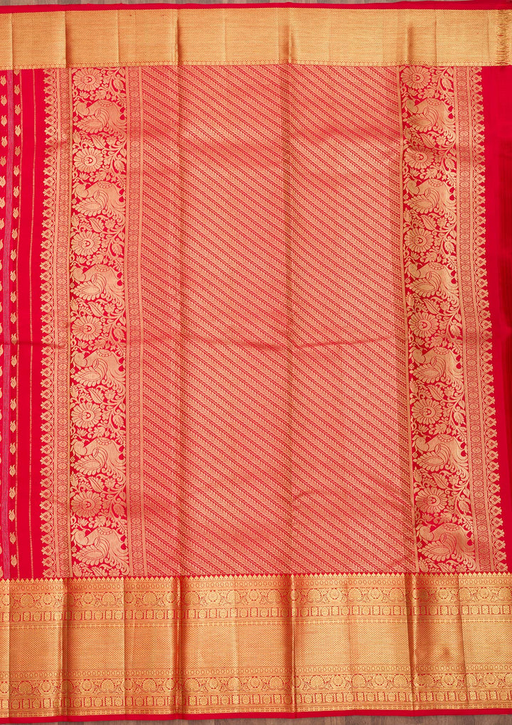Red Zariwork Kanjivaram Pure Silk Saree