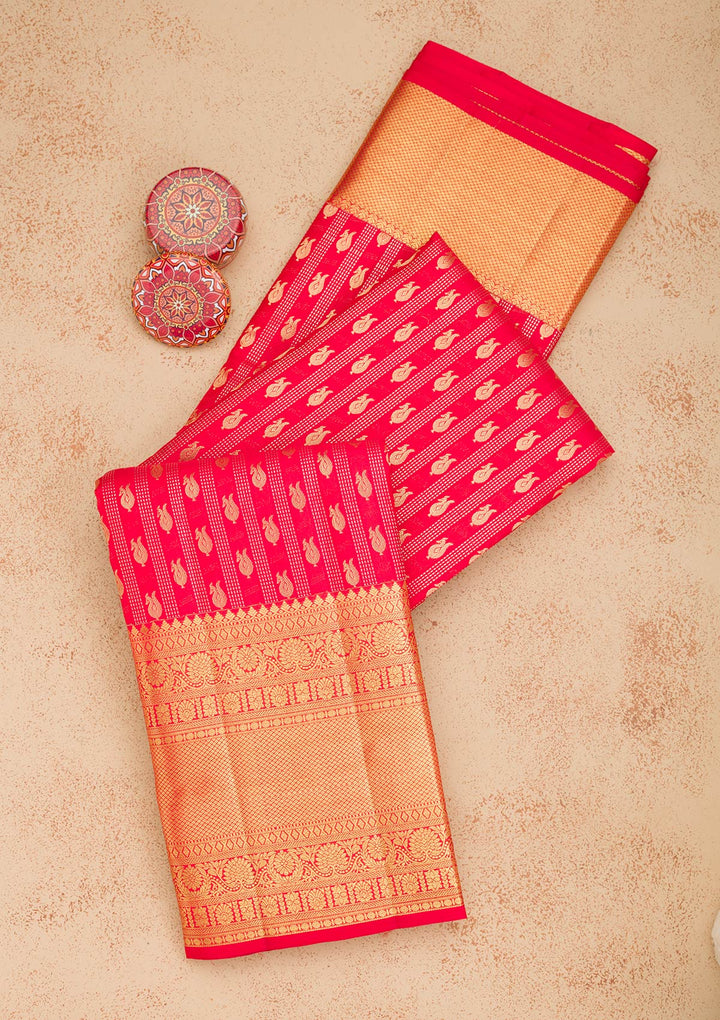 Red Zariwork Kanjivaram Pure Silk Saree