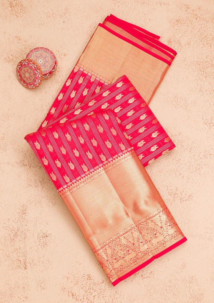 Red Zariwork Pure Silk Saree
