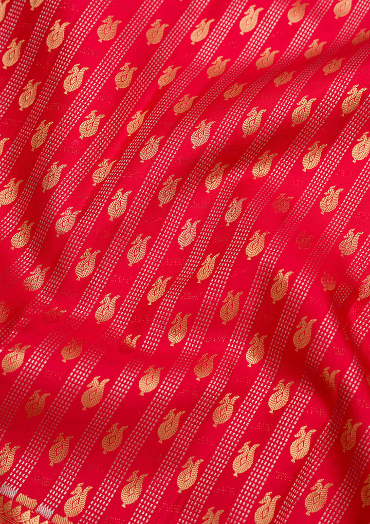 Red Zariwork Pure Silk Saree