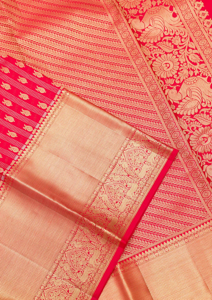 Red Zariwork Pure Silk Saree